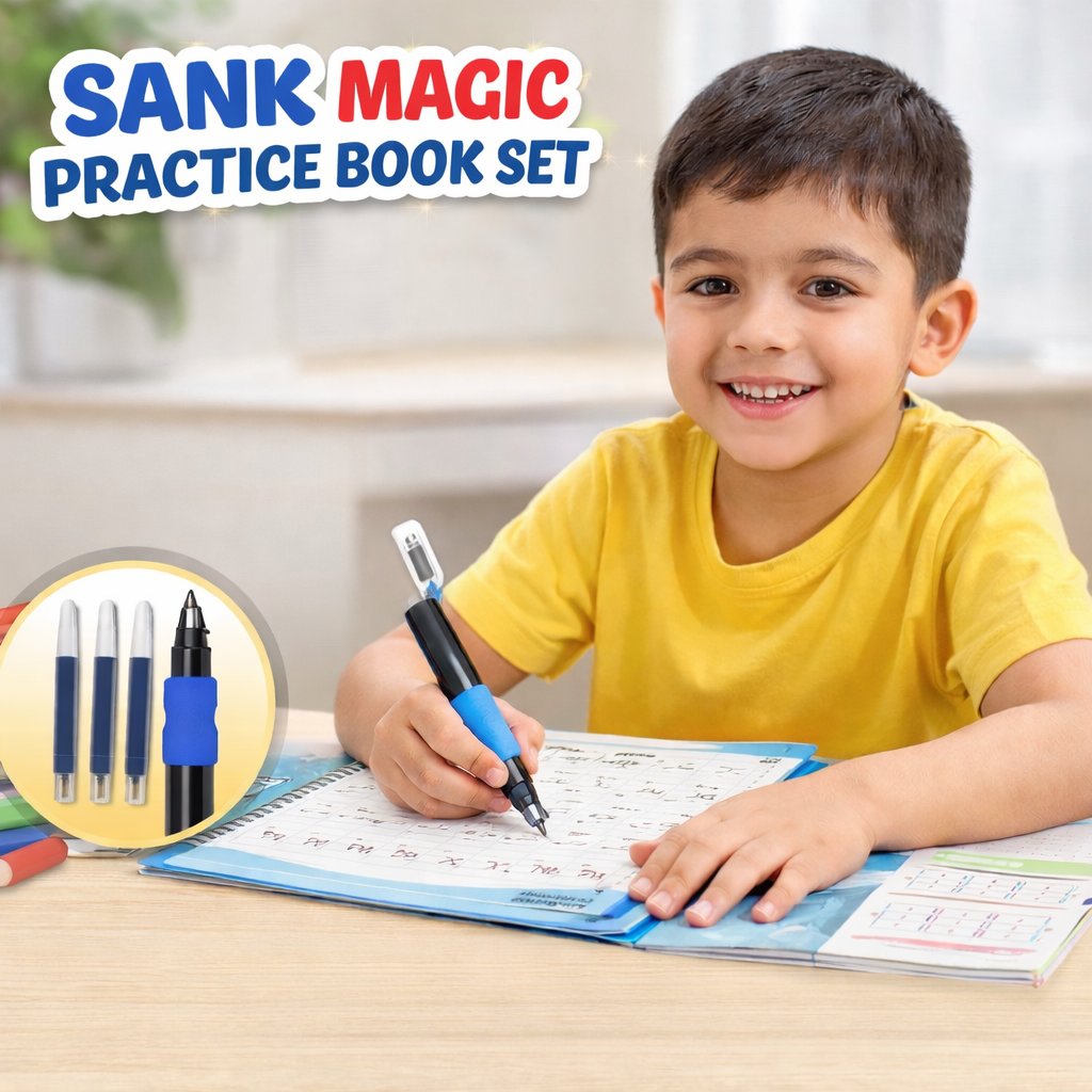4-in-1 Magic Copybook Set for Kids (3+) – Reusable Writing Practice Books